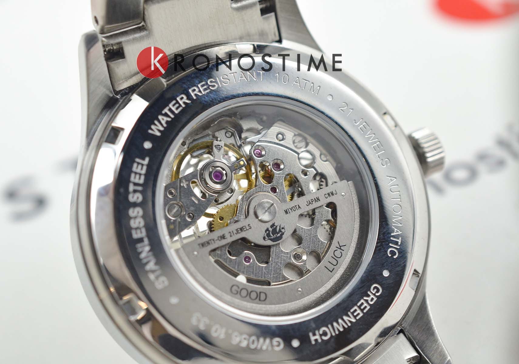 Greenwich Greenwich Globe GW 056.10.33  - задняя крышка сталь металл корпуса, сша часы